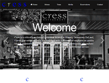 Tablet Screenshot of cressrestaurant.com